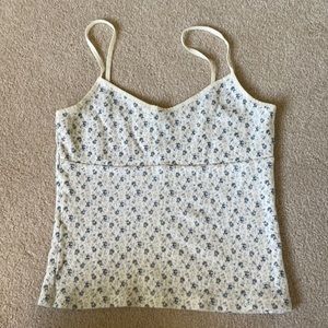 Gap Stretch blue floral camisole tank M